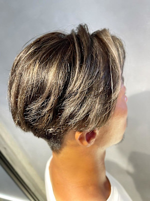 コントラストハイライト/上品ハイライト/シルバーベージュ