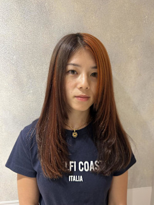 オレンジ×ブラウン デザインカラー