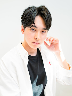 【吉田智哉】メンズパーマ、メンズセンターパート、7:3パート