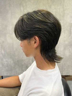 【SOLVER 南】センターパートウルフ/透明感カラー