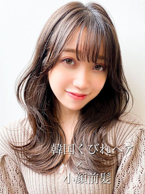 韓国ヘアくびレイヤーエモージュケアカラー美髪似合わせカット