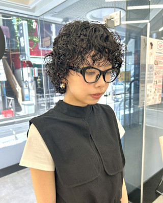 レイヤーカット/スパイラルパーマ/ウェットヘア