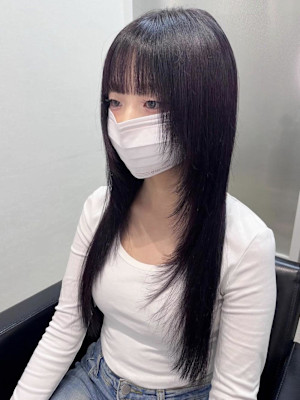 《韓国ヘア》レイヤーカット×ディープカラー