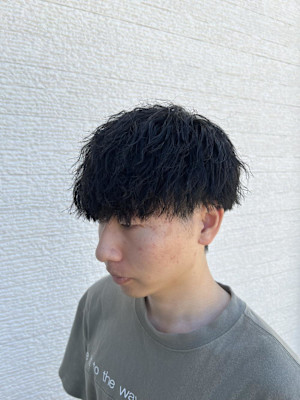 マッシュ×ソフトツイストパーマ