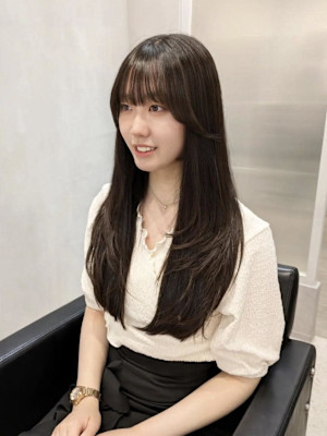 《韓国ヘア》レイヤーカット×韓国風お顔周り