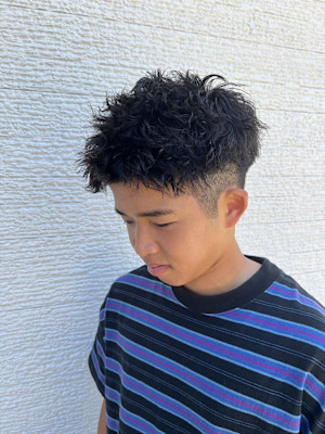 スパイキーショート×パーマ