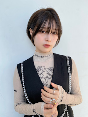 ショート/マッシュショート/ニュアンスパーマ/ハイトーン[原