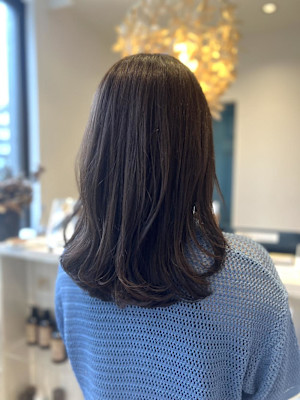 アッシュベージュ×ロングレイヤー