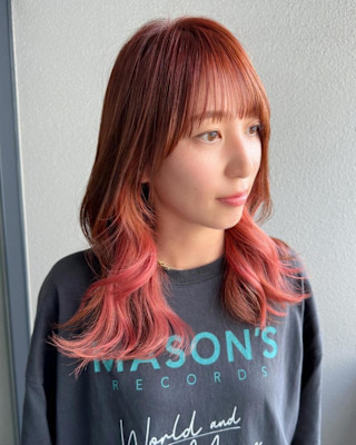 ブラッドオレンジ-インナーカラー-インナーカラーオレンジ