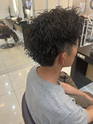 メンズツイストスパイラルパーマ×ツーブロック