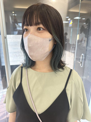 推し活インナーカラー*リーフグリーン