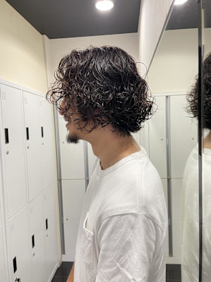 カルマパーマ/ベリーショート/アッシュ/ニュアンスパーマ