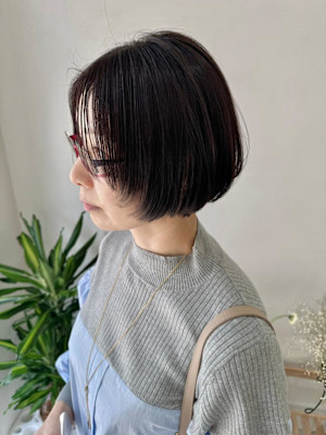 《花屋併設》ショート、顔周りレイヤー