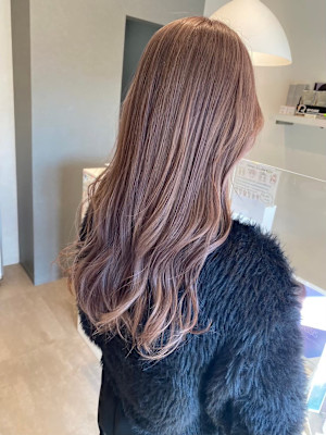 ニュアンスカラー/ミルクティー/ロングレイヤーハイトーン