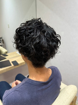 波巻きスパイラルパーマ/メンズパーマ/マッシュパーマ