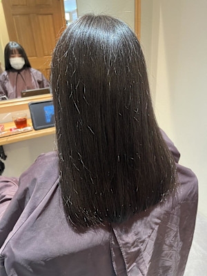 縮毛矯正　ツヤツヤ