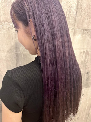 髪質改善カラー×パープル