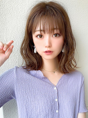 30代/40代/小顔ヘア/前髪/アンブレラカラー