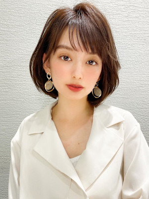 30代/40代/小顔/前髪/イメチェン/ショートボブ