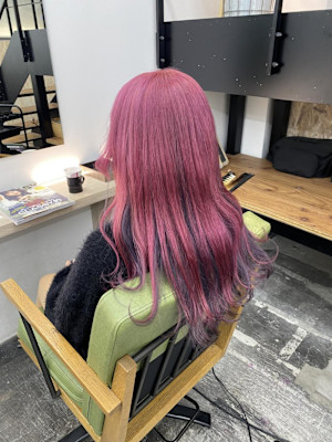 デザインカラー/レイヤーカット/ウェットヘア