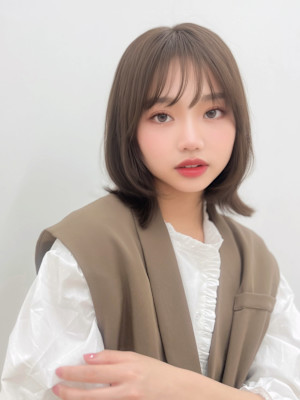 大人可愛い大人美人ふんわりカール小顔カットくびれレイヤー