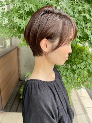 大人可愛いショート丸みショートマッシュショート前髪あり