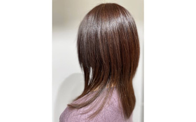 髪質改善メテオカラー×カット　セミロング