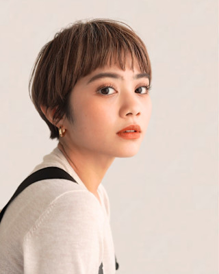 新宿/新宿美容室/ボブ／ショート/カットカラー／縮毛矯正