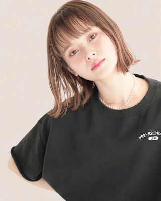 新宿/新宿美容室/ボブ／ショート/カットカラー／縮毛矯正