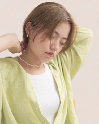 新宿/新宿美容室/ボブ／ショート/カットカラー／縮毛矯正