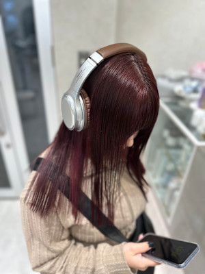 暖色カラー/ブリーチなしダブルカラー/