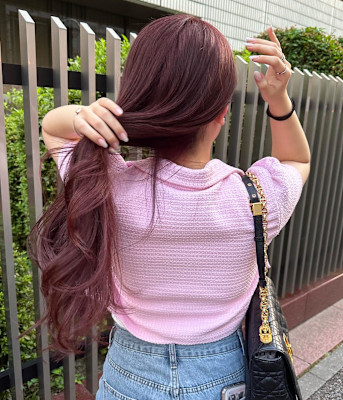 暖色カラー/ブリーチなしダブルカラー/レイヤーカット