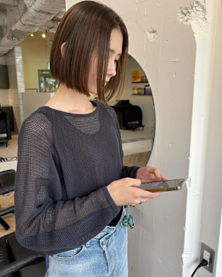 ボブ/ミニボブ/切りっぱなしボブ名駅/名古屋