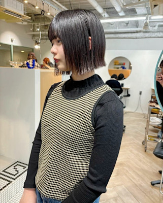 ボブ/ミニボブ/切りっぱなしボブ名駅/名古屋