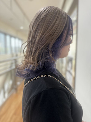 シルバーベージュ／パープル