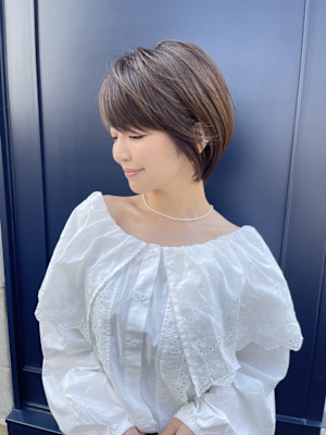大人くびれショート【20代30代40代】前髪あり　ショートヘ