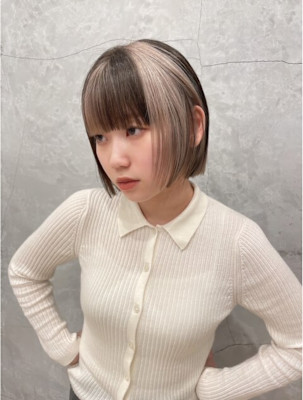 ミルクティーベージュダブルカラーブリーチ名駅/名古屋