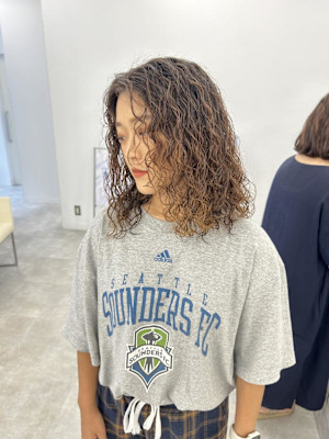 ツイストスパイラルパーマ/ロングパーマ/ウェットヘア