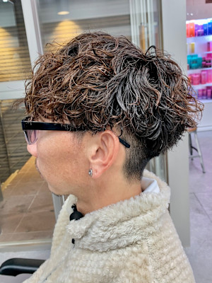 ツイストスパイラルパーマツイストパーマメンズマッシュパーマ