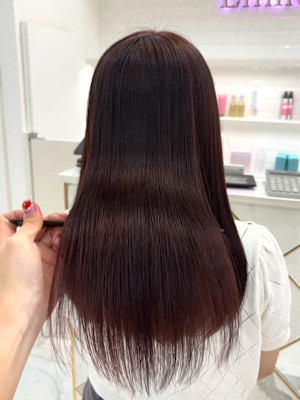ピンクカラー×ツヤツヤサブリミック髪質改善＊まゆ