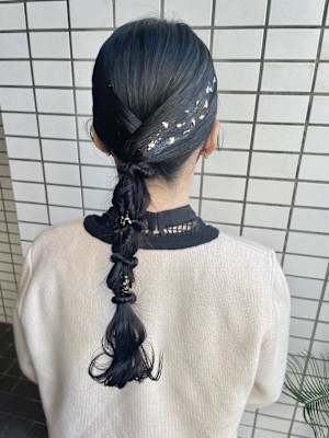 タイトなあみおろしヘア☆ロングヘア