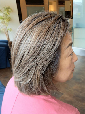 白髪ぼかしハイライト