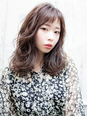 無造作カール×デジタルパーマ×アッシュブラウン