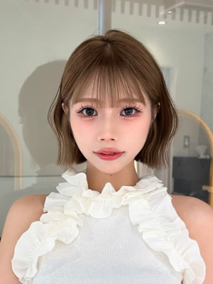 韓国ボブ　タッセルボブ　タンバルモリ　顔まわりレイヤー