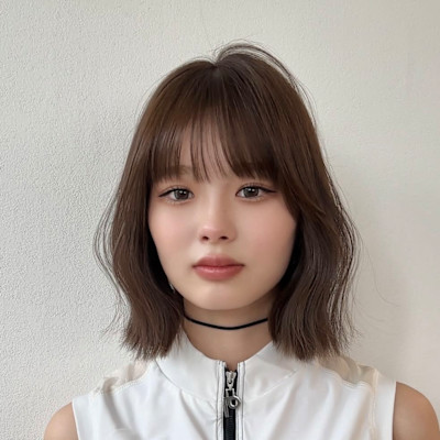 韓国　ボブ　タッセルボブ　顔まわりレイヤー　ぐれーじゅからー