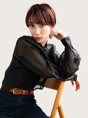 [金沢駅/ブリーチなしダブルカラー/ボブ/ショートボブ]