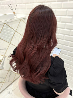 ブリーチなし最大限のピンクカラー＊まゆ