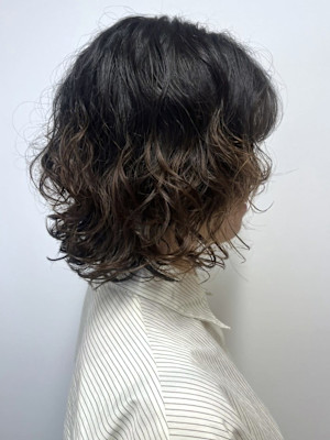 ボブパーマ　似合わせ　レイヤー　簡単スタイリング　30代