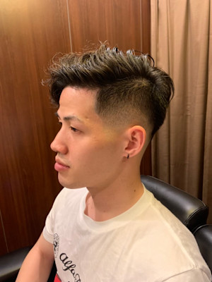 スキンフェード×パーマ