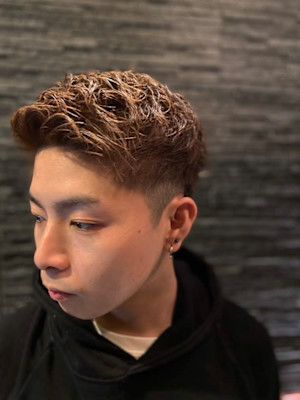 アップバングショート×カラー